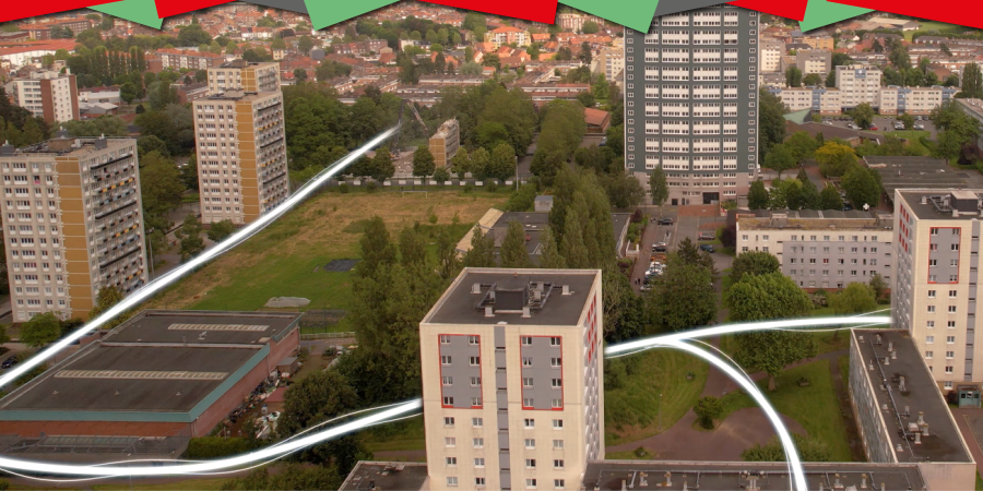 Illustration du passage du réseau dans un quartier de la métropole 